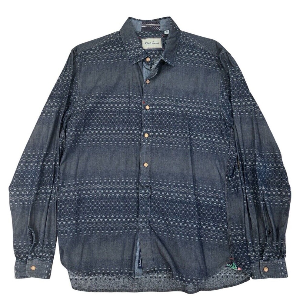 Robert Graham Blue Men’s Button Up Shirt XL